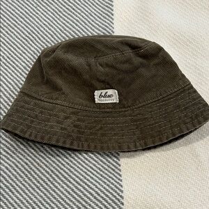 Blue Corduroy Bucket Sun Hat